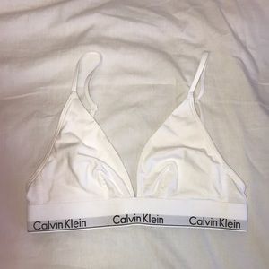 White Calvin Klein Bralette